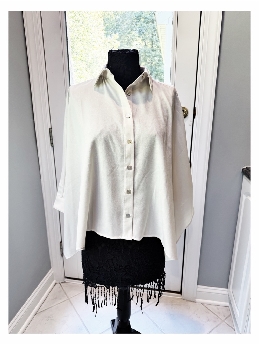 NWT Marla Wynne Crepe Dolman Shirt